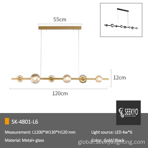 Nordic Ceiling Lights Multi Head Glass Led Chandelier Supplier